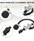 Rear Brake Master Cylinder With Reservoir For Hawk 250 Motorcycle Hydraulic Pump Replacement 250cc Caliper Upgrade