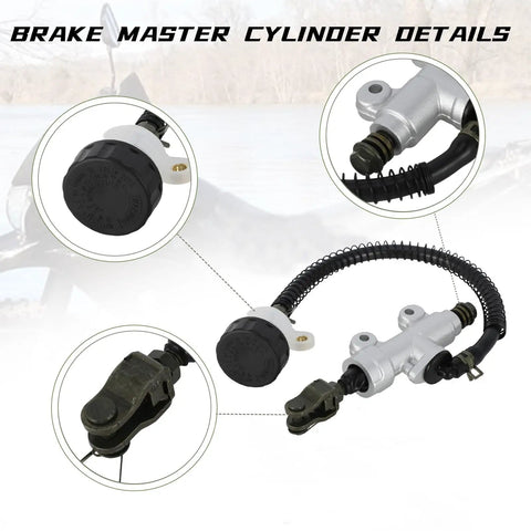 Rear Brake Master Cylinder With Reservoir For Hawk 250 Motorcycle Hydraulic Pump Replacement 250cc Caliper Upgrade