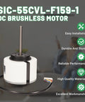 Beefed-Up DC Brushless Fan Motor 58W 8P 1350R/min CCW 5-Wire Replacement For Midea Mini Split Inverter Indoor Unit