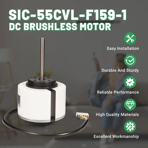 Beefed-Up DC Brushless Fan Motor 58W 8P 1350R/min CCW 5-Wire Replacement For Midea Mini Split Inverter Indoor Unit