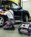 Pro Level 2 Gallon Air Compressor With 3/4 Hp Oil Free Pump And Whisper Quiet Under 60 Db Run handling tire polishing.