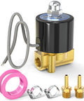 Heavy Duty One Quarter Inch NPT Brass Electric Solenoid Valve Normally Closed AC 110 Volt For Water Air Diesel Lines
