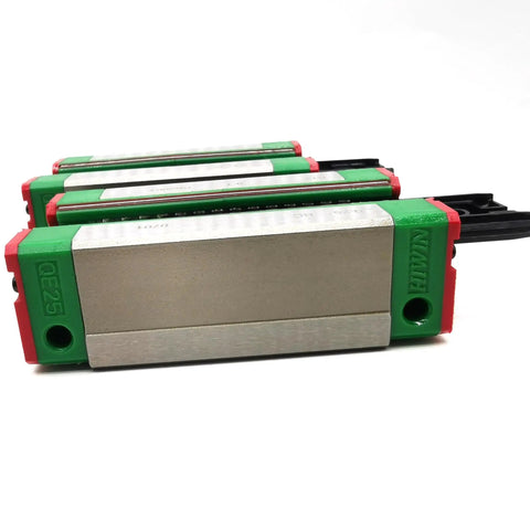 Precision Linear Guide QEH25CA QEH25 QEH25CAZ0C ZAC Z0H GK Block Carriage Rails for CNC Machines and 3D Printers, front view.
