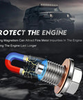 Magnetic M14x1.5 Oil Drain Plug With 17mm Hex Stainless Steel Engine Oil Pan Bolt Includes Five Copper Crush Washers Universal Leak Proof Replacement For Cars Motorcycles Boats And More, magnetic engine plug