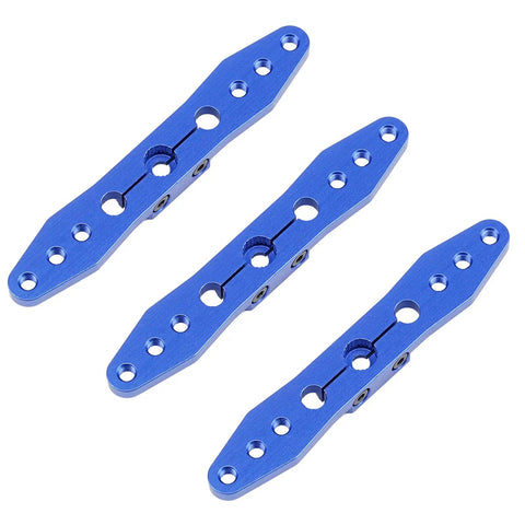 Three Piece Aluminum RC Clamping 25T Servo Horns Set With Double Arm Steering Arms for 1/8 and 1/10 Scale RC Cars