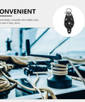 Marine Grade Nylon Pulley Block for Sailing and Home Gym, Single Bearing Groove Wheel on yacht deck rigging system