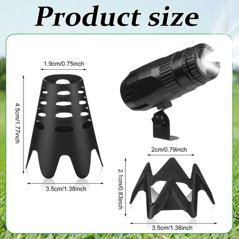 Indoor Golf Spot Light For Simulators And Practice, Adjustable Pin Spotlight With Mirror Ball Effect, Includes 20 Plastic Tees