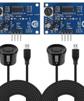 Two Pack Waterproof Ultrasonic Distance Sensor Module V3.0 For Arduino 21 To 600 Cm 3mm High Precision Sealed Waterproof Probe