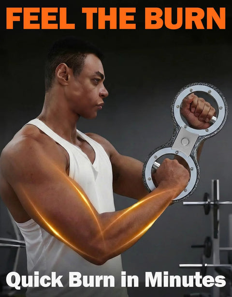 Fitarc 12-pound rotator burn machine grip-strength trainer with dual circular metal forearm handles