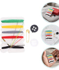The Go-To 200 Piece Mini Travel Sewing Repair Kit That Slashes Tailor Bills While You Fix Snags On The Fly Without Breaking A Sweat Compact Pocket Gear For Campers Students And Travelers with threads, needles, and buttons.