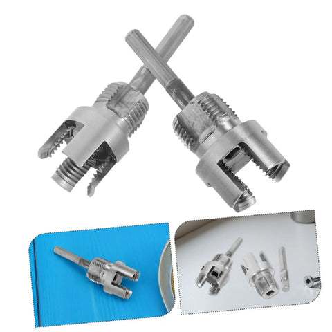 Yarnow Two Piece PVC Pipe Threading Tool Kit With Internal And External Threader, carbon steel cutting tools for pipe plumbing.