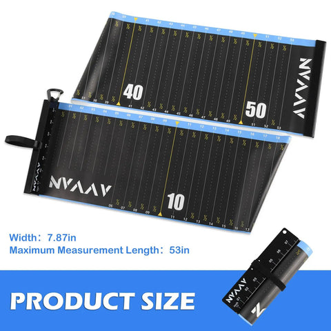 53 Inch Waterproof Fish Ruler Tape With Bump Board Portable Fishing Measurement Tool for Boat Kayak Yacht in full view.