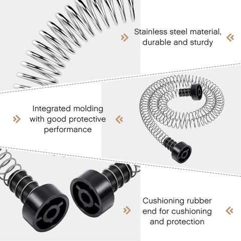 Heavy Duty Zipline Spring Brakes Set 2 Stainless Steel Stopper Braking System for Backyard Zip Lines with details of spring design