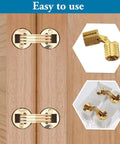 Badass Slick Brass Barrel Hinges 12 Pack 8mm Concealed 180 Degree for wood lids, showcasing installation on cabinet doors.