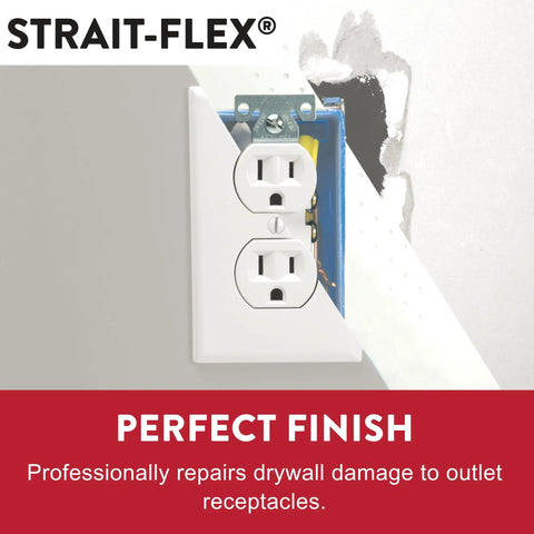 Drywall Patch Kit For Electrical Outlets And Receptacles Pre Cut No Fuss Fix For Mis Cuts And Damage Around Receptacles Fast Strong Sandable Repair Fits Standard Electrical Boxes 10 Pack applied on outlet
