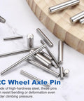 60 Pack 2x10mm Steel Dowel Wheel Pins for DIY RC Cars Trucks Boats Helicopters Hub Nut Replacement Hex Wheel Hub Pins