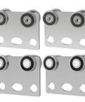 Four Wheel Trolley Assembly Rollers With Bearing For Use With One And Five Eighths Inch Wide And Taller Strut Channel, steel construction