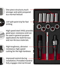 M11x2.0 Thread Repair Kit With Stainless Steel Inserts For Cars And Trucks, Includes HSS Drill, Tap, Counterbore, Install Driver