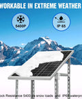 25W 18V Monocrystalline Solar Panel Waterproof For Charging 12V Batteries In RVs Boats Trailers ATVs And Cars To Power Up Lights And Other Essentials Off The Grid in snowy mountain environment