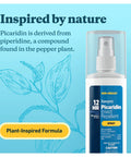 Picaridin Insect Repellent Spray 20 Percent, Non Greasy Odorless Quick Dry Formula, 3 Ounce Pump Bottle Pack Of 2 displayed with plant-inspired formula