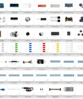 Image of Starter Kit For Arduino Projects With Breadboard, LCD1602 Module, Jumpers, Servo, Sensors, LEDs, and 28 lessons