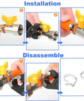 Installation and disassembly steps using a 260 Piece Hose Clamp Kit With 12 Sizes 5.3 To 33.1mm 304 Stainless Steel Single Ear Crimp Clamps