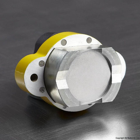 MagJig 95 magnetic base clamp for woodworking and welding, yellow body with silver magnet head, 95 lb holding force