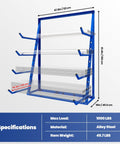 Heavy Duty 4 Tier Lumber Storage Rack With Bulletproof Triangular Support Adjustable Alloy Steel Pipe Shelving dimensions and specifications.