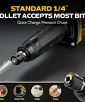 Killer Hella Sick Cordless Die Grinder Designed To Drop Straight Into Your DeWalt 20V Max Battery Rig Tool Only for detailed work and bit change.