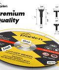 Three Inch Pro Grade Die Grinder Cutting Discs Ten Pack With Mounting Mandrel Kit for angle and straight grinders