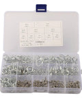 FABULETTA Double Wire Hose Clamp Kit 150 Pcs Stainless And Carbon Steel Spring Clips Assorted Sizes 5Mm To 14Mm Heavy Duty Plumbing Fixings For Pipes And Hoses That Will Hold Tight No Slipping And Durability, plastic organizer case open