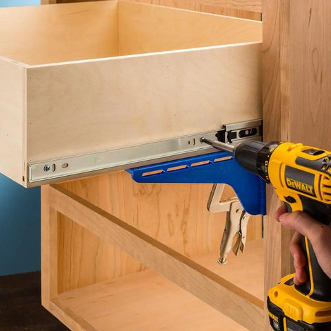 Drawer Slide Installation Jig And Brackets For Cabinets Universal Side Mount And Ball Bearing Slides Pro Grade Setup Tool