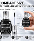 Chromed Out Repair Pen and Scratch Eraser for Ridiculous Metallic Gleam on Automotive Trim Badges and Plumbing Fixtures Silver Shine Touch Up Marker for Dull Metal Surfaces Fast Drying Formula Heavy Duty Restoration Tool in compact design with dual applicator.