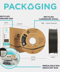 Packaging of Durable 1.75mm ABS 3D Printer Filament In Black 1kg Heat Resistant For Functional Parts with recycled materials