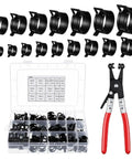 Get Your Hands on This Awesome 131 Piece Assortment Kit With 16 Radiator Hose Clamp Sizes For Tightening Air Tubes And Fuel Lines Like A Pro During Auto Repair Or Home Plumbing Jobs Without Breaking The Bank. Black alloy steel hose clamps 6-25mm with pliers and organizer case