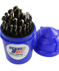 Go To High Speed Steel Drill Set 1/16 To 1/2 Inch By 64ths With Black And Bronze Oxide Coating, Jobber Length, 135 Degree Split