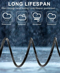 18 AWG 3 Conductor Extension Wire 100ft Copper Grounded RVV Cord Black 300/500V Cable waterproof in rain