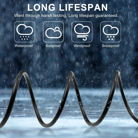 18 AWG 3 Conductor Extension Wire 100ft Copper Grounded RVV Cord Black 300/500V Cable waterproof in rain