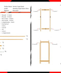 Assembly diagram for Backyard Archery Target Stand With Adjustable Heights And Ground Pegs, Sturdy Pine Wood, Detachable And Easy To Assemble.