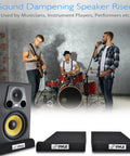 Sound Dampening Speaker Riser Foam For Studio Monitors And Subwoofers, Noise Isolation Platform Pads, musicians performing with foam risers