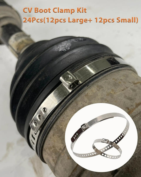 Universal CV Boot Clamp Pliers Kit Stainless Steel Adjustable Crimp Tool Set for Axle CV Joint Boots shown installed