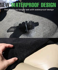 Double Layer Waterproof Gym Towel Seat Cover For Tesla Cybertruck, showing water repellent feature on dense microfiber surface.