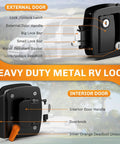 RV Door Lock Replacement With Paddle Deadbolt for RV Entry Doors on Travel Trailers, Horse Trailers and Cargo Haulers