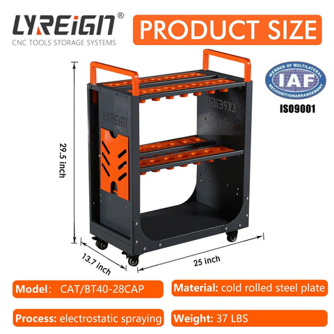 Hella Heavy Duty BT40 CAT40 CNC Tool Holder Transfer Cart With Quick Rollin Wheels And Abs Padding Kickass Mobile Storage Tote For Warehouse Or Machining Center Shop Beasts
