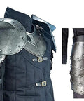 Dark Warrior Pauldrons With Breakers And Dark Drake Tasset Belt Armor For LARP Cosplay And Halloween A Badass Fully Wearable Armor Set In Custom Size For Medieval Reenactment Props