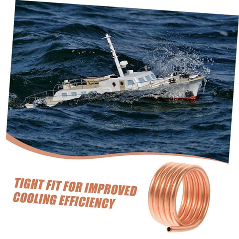 Boat Motor Cooling Ring Water Cooling Sleeve For RC Yacht 540 Brush Motor Parts shown with copper cooling ring