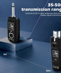 Pro Grade Wireless Microphone System 2.4GHz With One Receiver And Two Transmitters for audio transmission range display