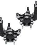 Front 2-Piece Steering Knuckles With Wheel Bearing Hubs Assembly For 2006-2011 Ford Focus Replacement Kit Includes Two Front Steering Knuckles And Hub Assemblies