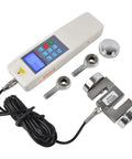Digital Force Gauge 10 KN Push Pull Dynamometer With External Load Cell USB Output Peak And Track Modes Three Units N Kg Lb One Percent Accuracy For Precise Tension Testing And Material Strength Checks, cable and load cell