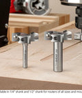 Spoilboard Surfacing Router Bit One And One Half Inch Cut Diameter One Half Inch Shank Three Flute Carbide Insert CNC Bit For Slab Flattening